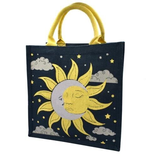 "Sun & Moon" Jute Shopping Bag